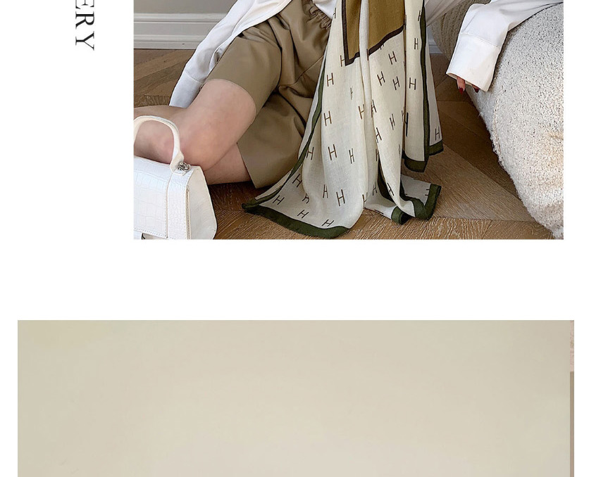 Fashion Armygreen Thin Cotton And Linen Printed Silk Scarf,Thin Scaves