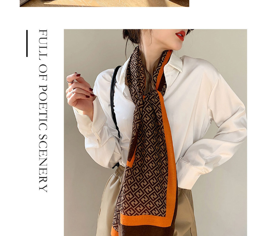 Fashion Orange Cotton And Linen Shawl Sunscreen Silk Scarf,Thin Scaves