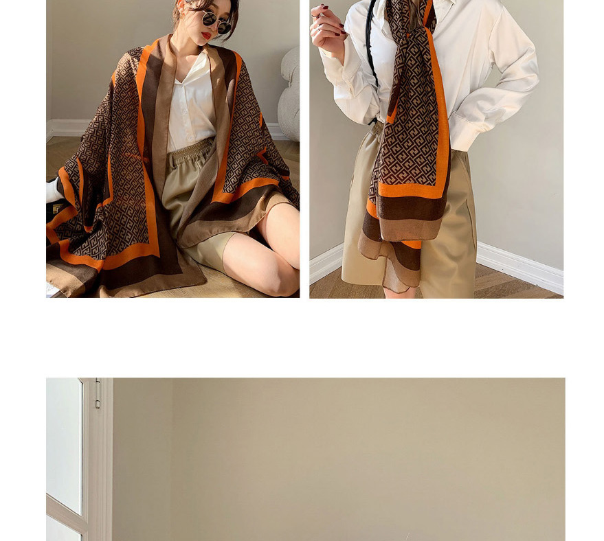 Fashion Orange Cotton And Linen Shawl Sunscreen Silk Scarf,Thin Scaves