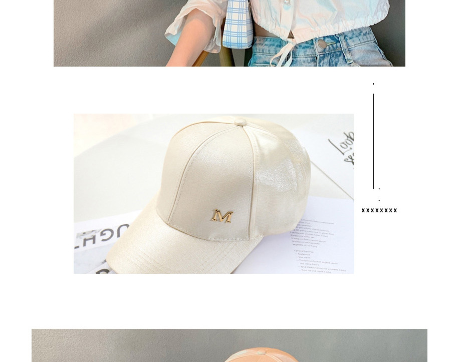 Fashion Skin Powder Mercerized M Standard Baseball Cap,Baseball Caps