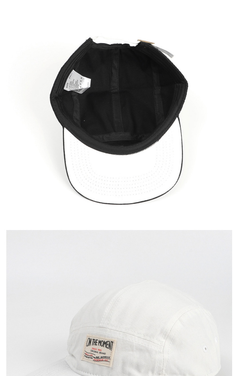 Fashion White Soft Top Flat Brim Baseball Cap,Baseball Caps