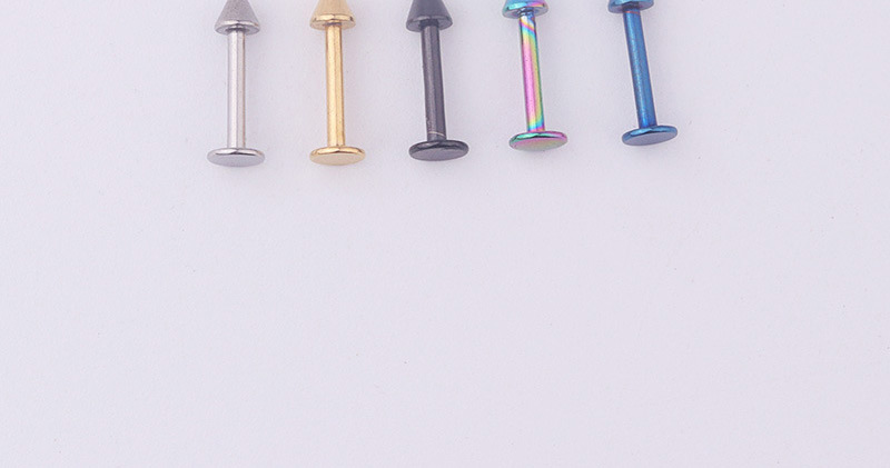 Fashion Colorful Stainless Steel Piercing Spherical Lip Nail (1pcs),Lip Rings