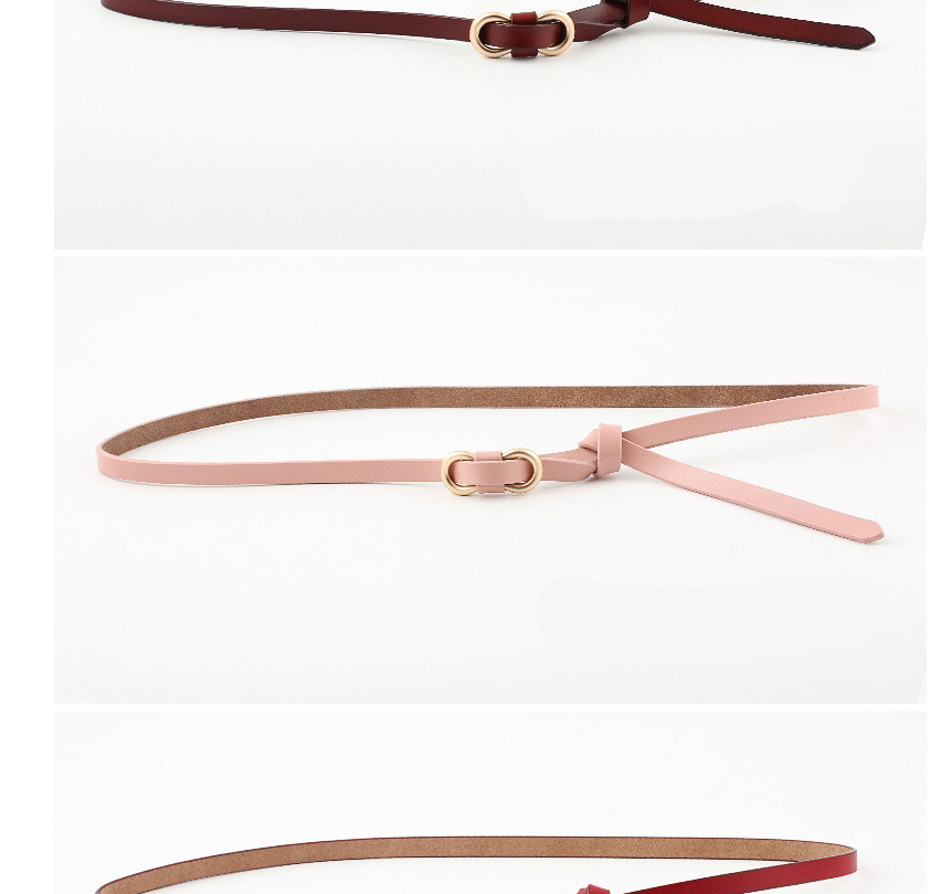 Fashion Light Pink With Dress Thin Belt,Thin belts