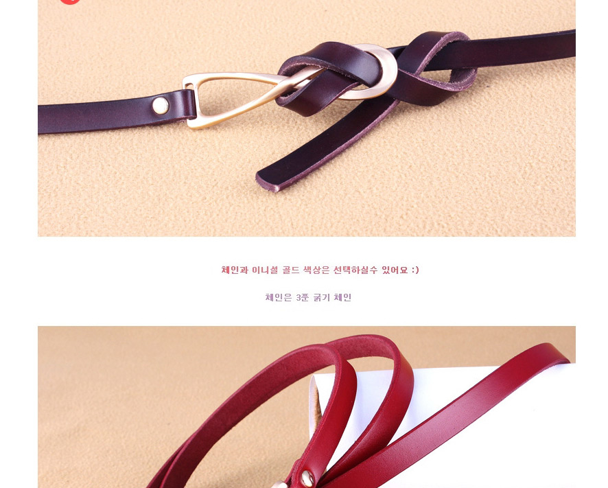 Fashion Red Multicolor Knotted Thin Belt,Thin belts