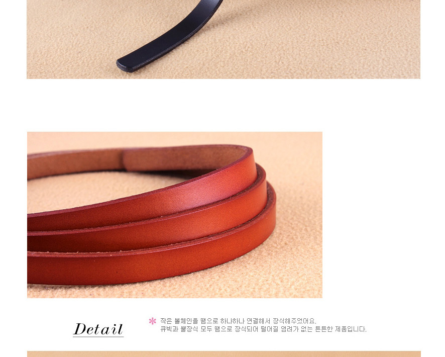 Fashion Black Multicolor Knotted Thin Belt,Thin belts