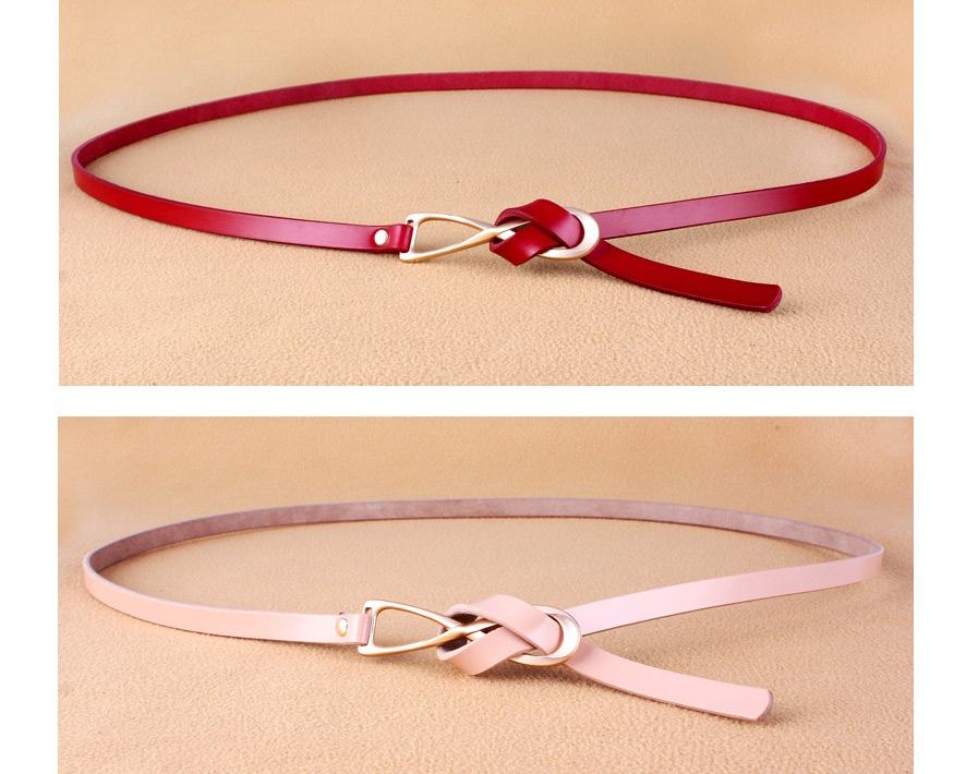 Fashion Dark Coffee Multicolor Knotted Thin Belt,Thin belts