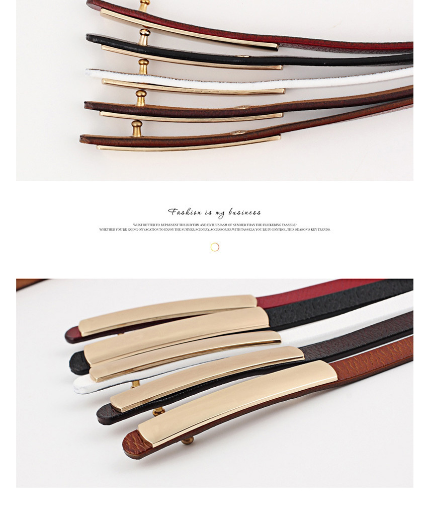 Fashion Red 100cm Flat Super Long Buckle Thin Waist Belt,Thin belts