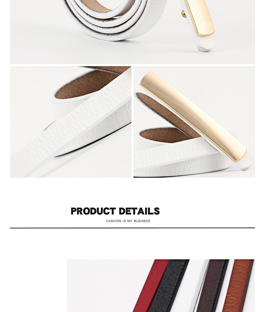 Fashion White 100cm Flat Super Long Buckle Thin Waist Belt,Thin belts