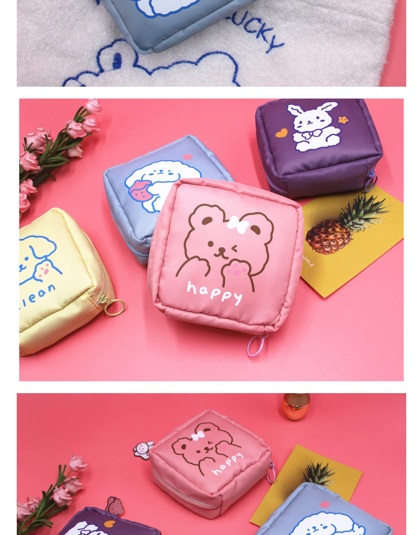 Fashion Purple Love Rabbit Portable Storage Bag,Pencil Case/Paper Bags