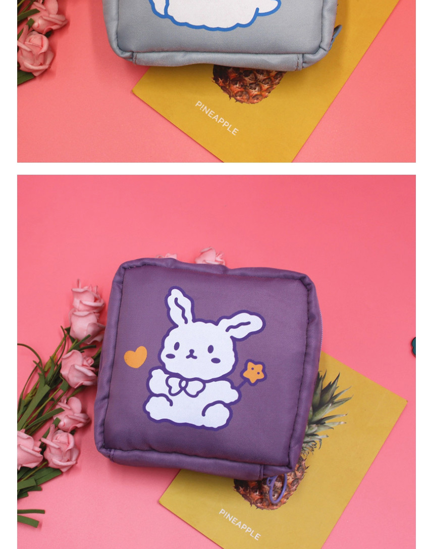 Fashion Purple Love Rabbit Portable Storage Bag,Pencil Case/Paper Bags