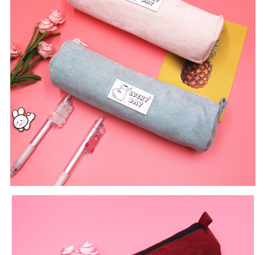 Fashion Cream Color Corduroy Pencil Case,Pencil Case/Paper Bags
