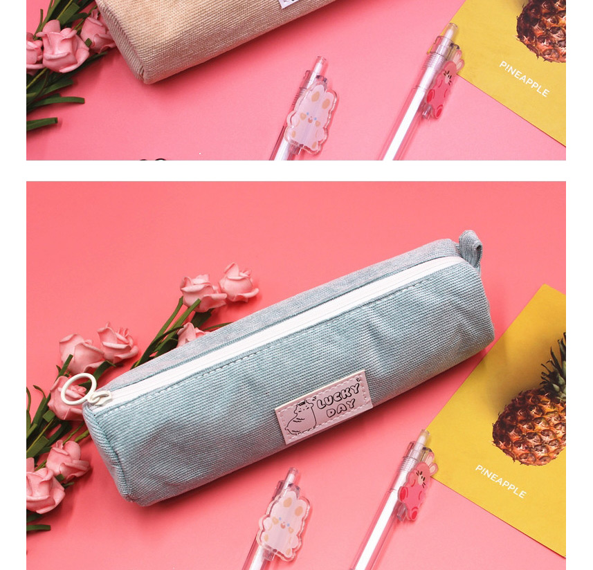 Fashion Pink Corduroy Pencil Case,Pencil Case/Paper Bags