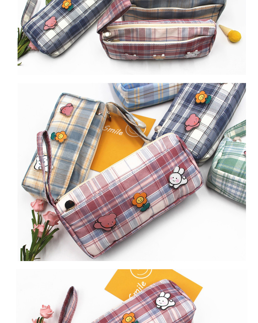 Fashion Section 5 (without Brooch)) Lattice Large-capacity Stationery Box (without Brooch),Pencil Case/Paper Bags