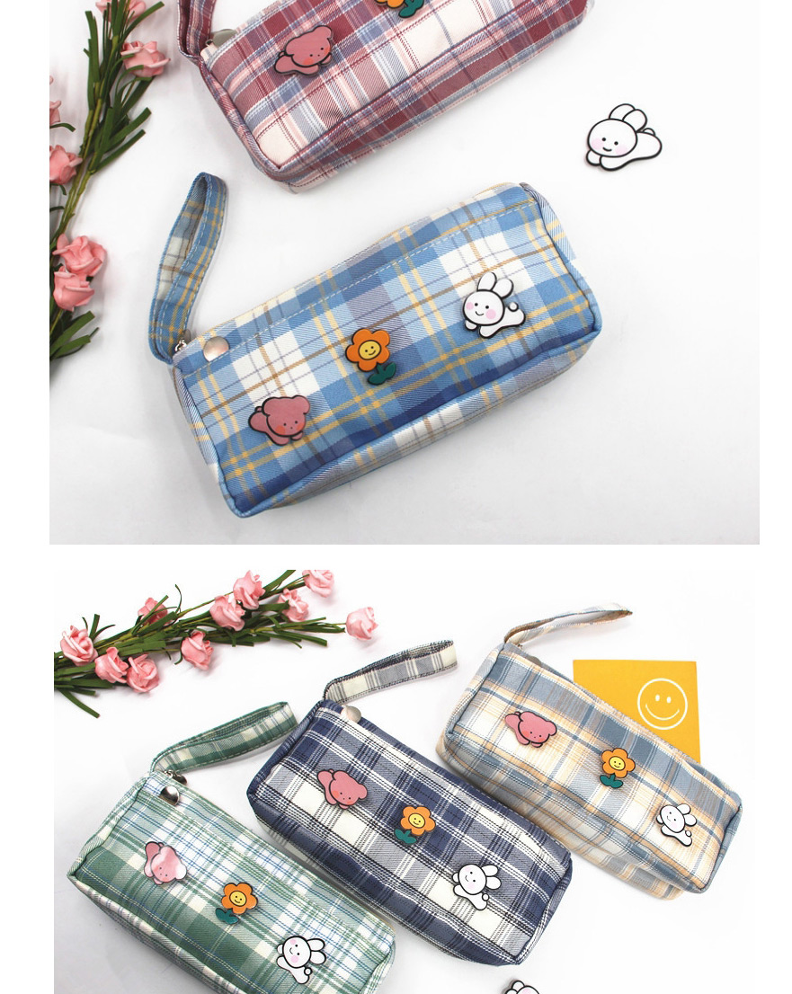 Fashion Section 2 (without Brooch)) Lattice Large-capacity Stationery Box (without Brooch),Pencil Case/Paper Bags