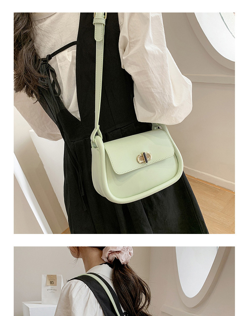 Fashion Black Stitched Soft Buckle Shoulder Bag,Messenger bags