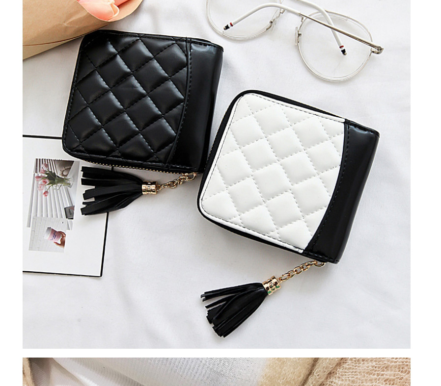 Fashion Black Short Tassel Wallet,Wallet