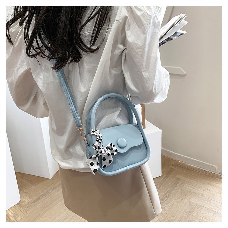 Fashion Blue Ribbon Polka Dot Messenger Shoulder Handbag,Handbags