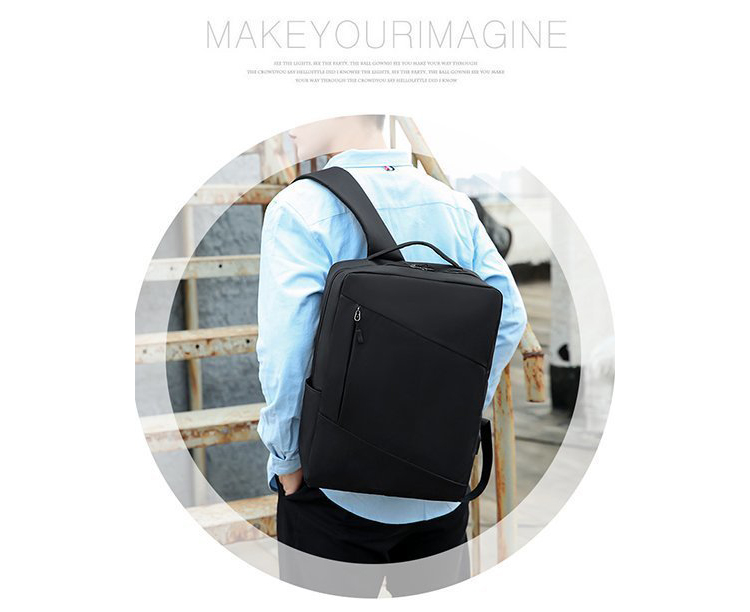 Fashion Black Backpack Laptop Bag 15.6-inch Large-capacity Three-piece Suit,Backpack