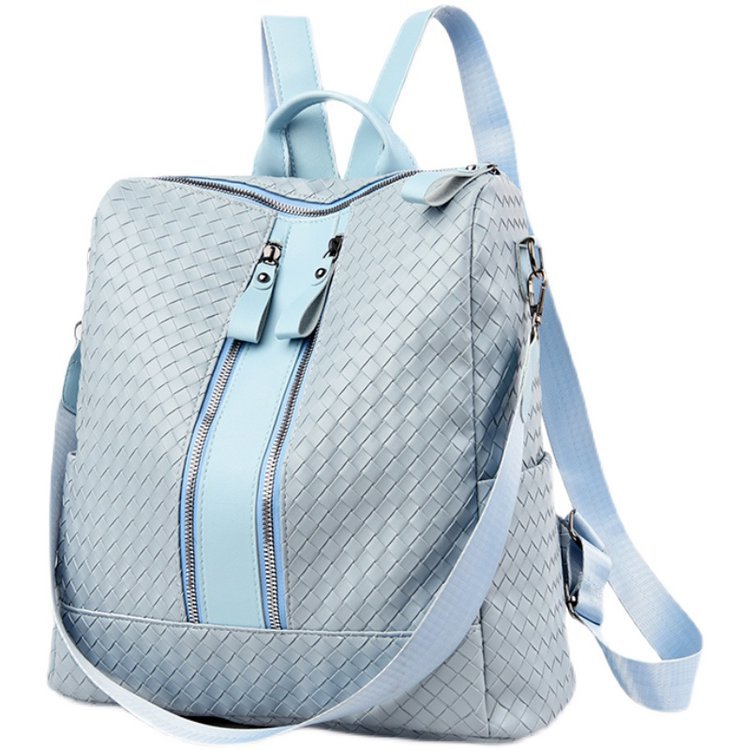 Fashion Blue Pu Embossed Backpack,Backpack