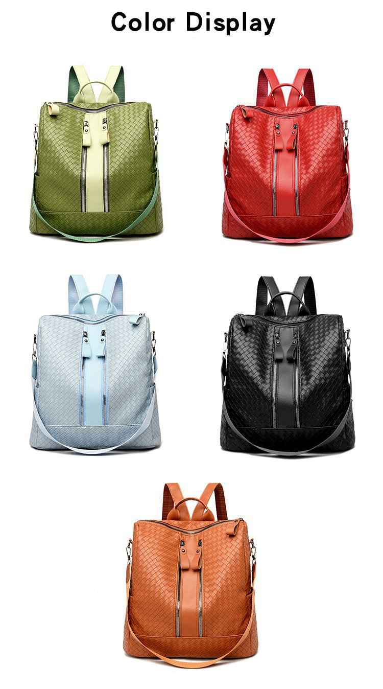 Fashion Red Pu Embossed Backpack,Backpack