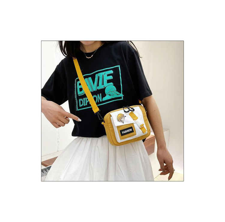 Fashion Creamy-white Nylon Horizontal Solid Color Shoulder Bag,Messenger bags