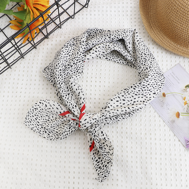 Fashion White Printed Small Floral Square Scarf,Thin Scaves