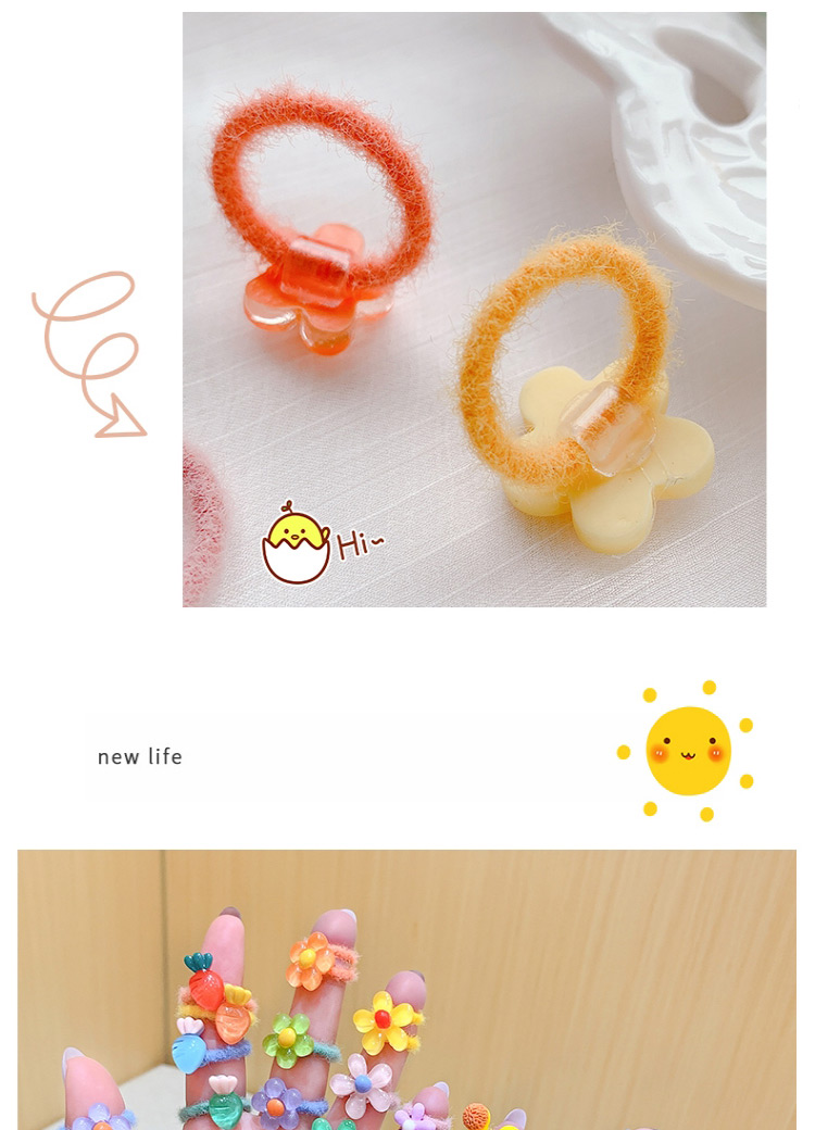 Fashion Candy-colored Five-petal Flower [10 Pieces] Children