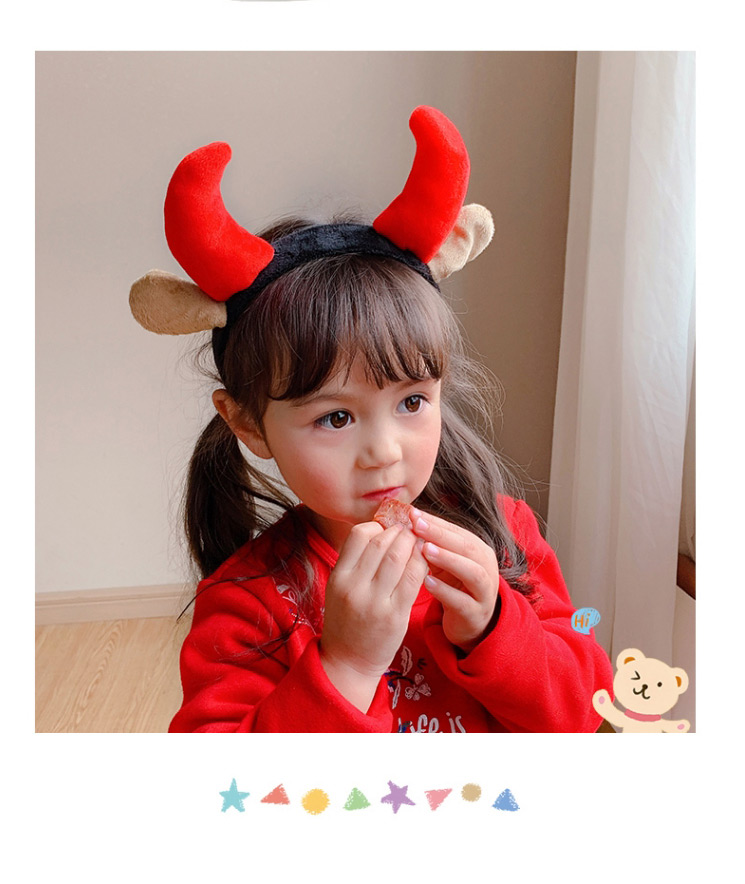 Fashion Red Devil Horns Small Horns Bowknot Children