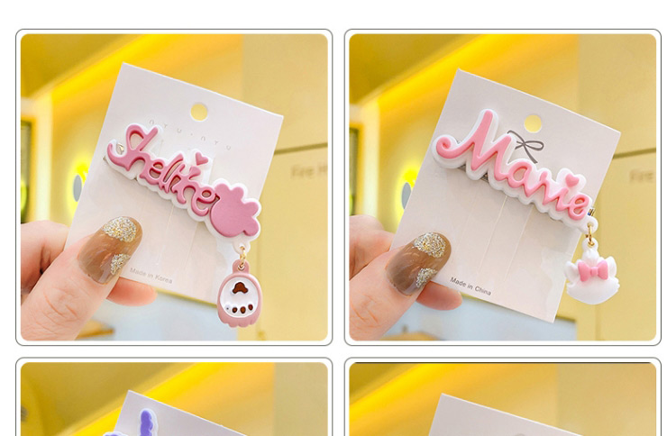 Fashion Pink Letter Cat Alphabet Children