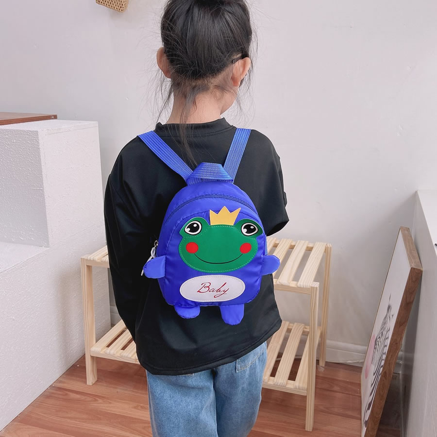 Fashion Black Oxford Cloth Frog Kids Backpack,Backpack