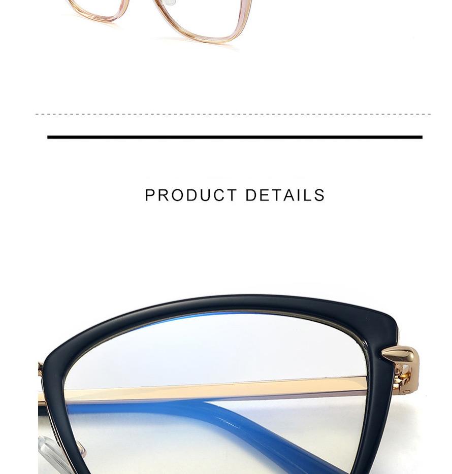 Fashion C3 Powder Penetration/anti-blue Light Metal Round Frame Anti-blue Light And Anti-blue Light Flat Mirror,Fashion Glasses