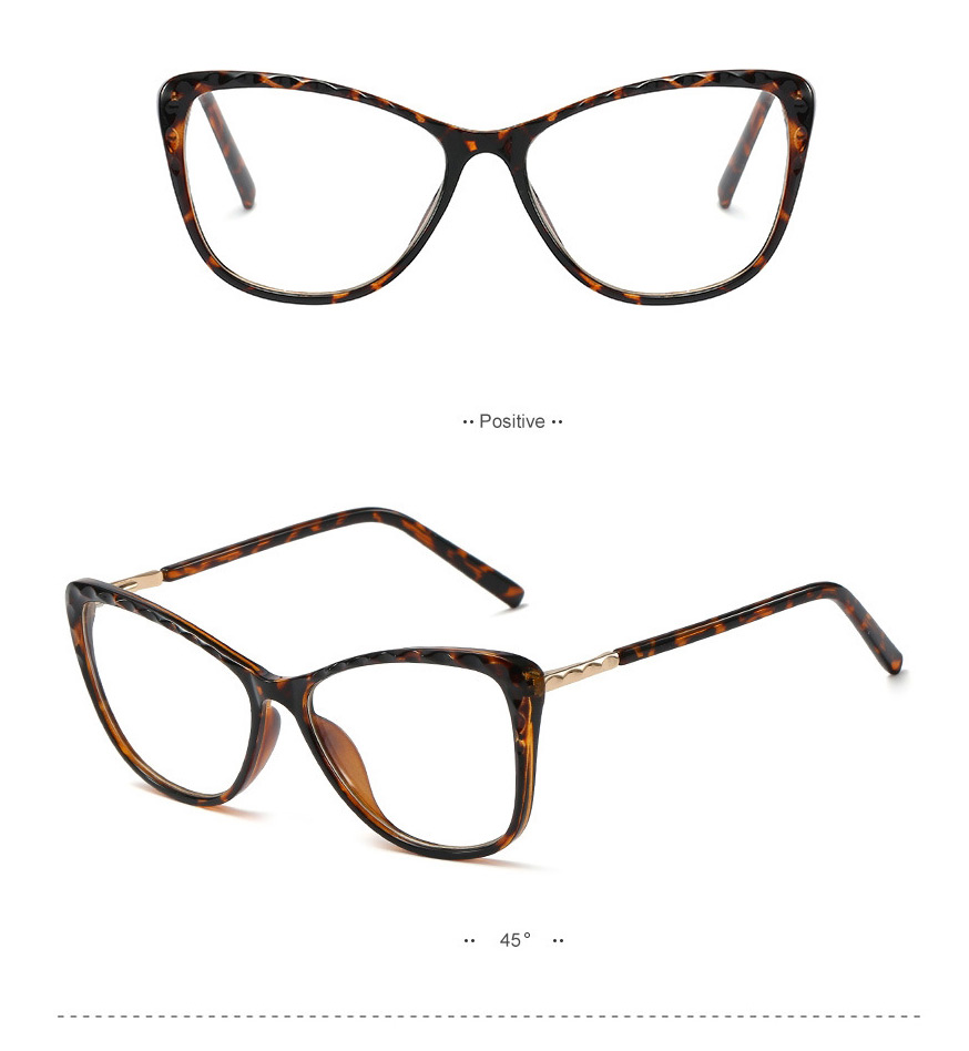 Fashion C6 Leopard Print/anti-blue Light Frame Tr Anti-blue Light Flat Lens,Fashion Glasses