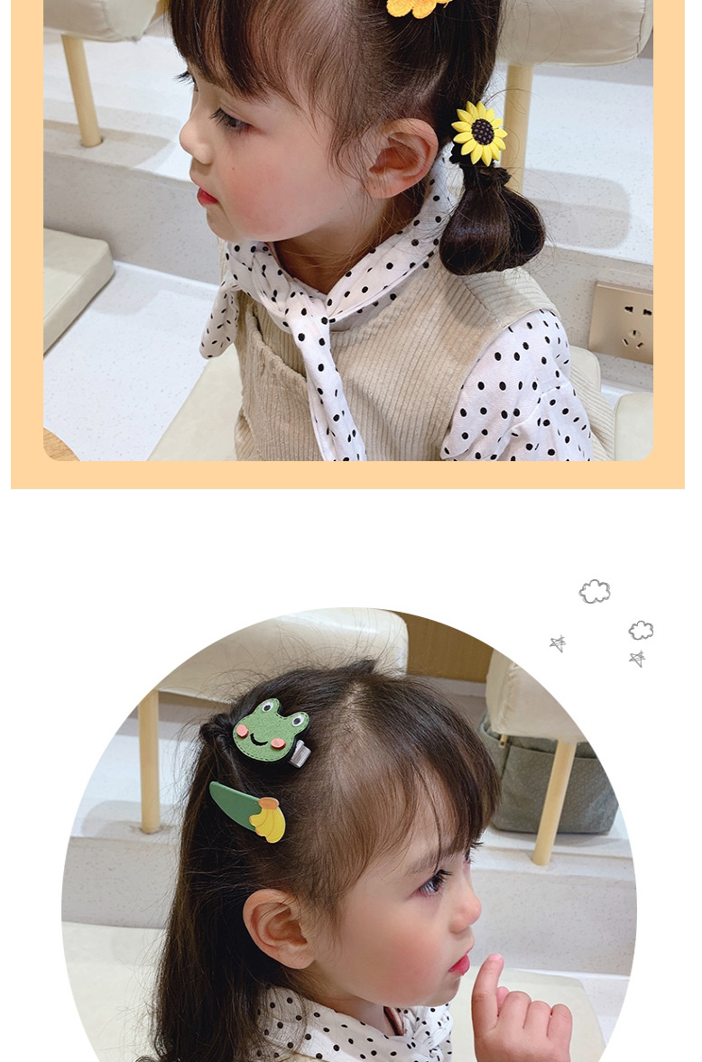 Fashion Sweet Pineapple 14-piece Set Children Cartoon Rainbow Hairpin,Kids Accessories