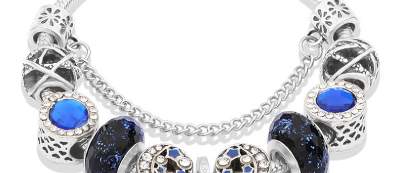 Fashion Blue Glass Bead Starry Ball Bracelet,Fashion Bangles