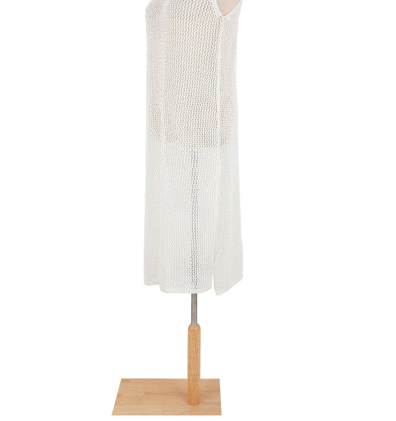 Fashion White Knitted Mesh Vest Sun Protection Shirt,Sunscreen Shirts
