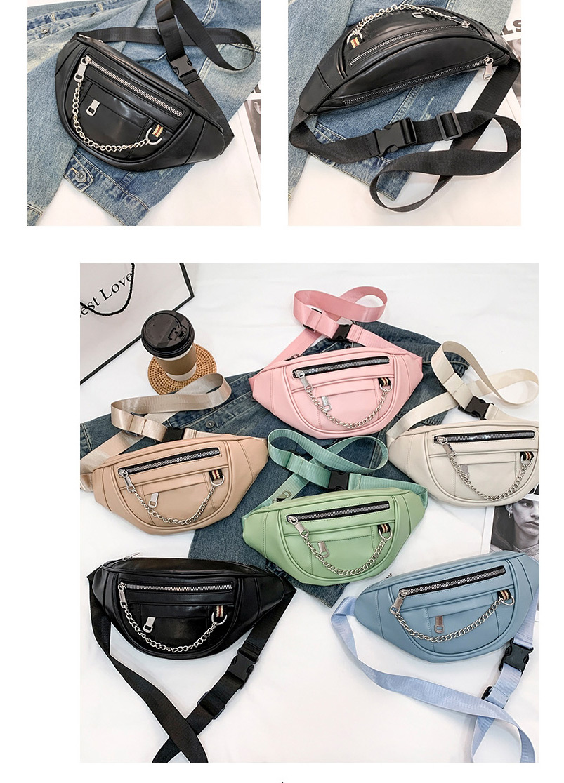 Fashion Creamy-white Chain Shoulder Multi-purpose Chest Bag,Shoulder bags