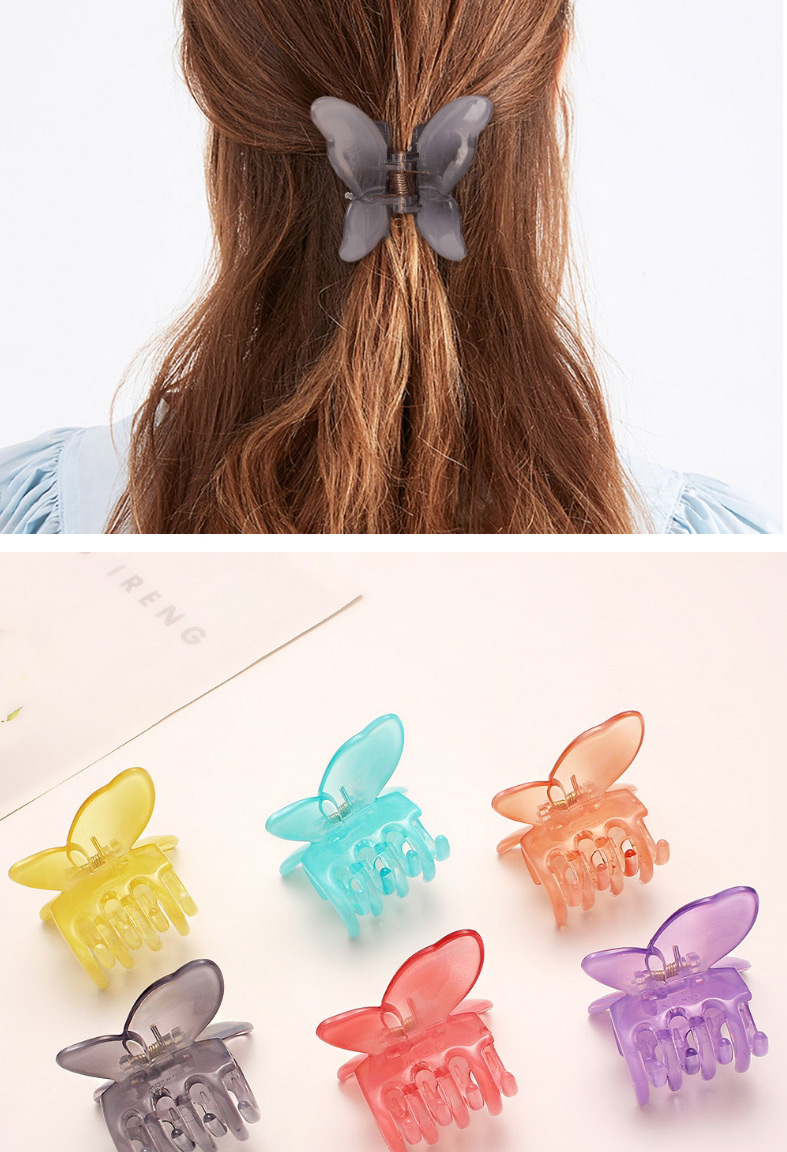 Fashion Gray Butterfly Jelly Color Hair Scratch,Hair Claws