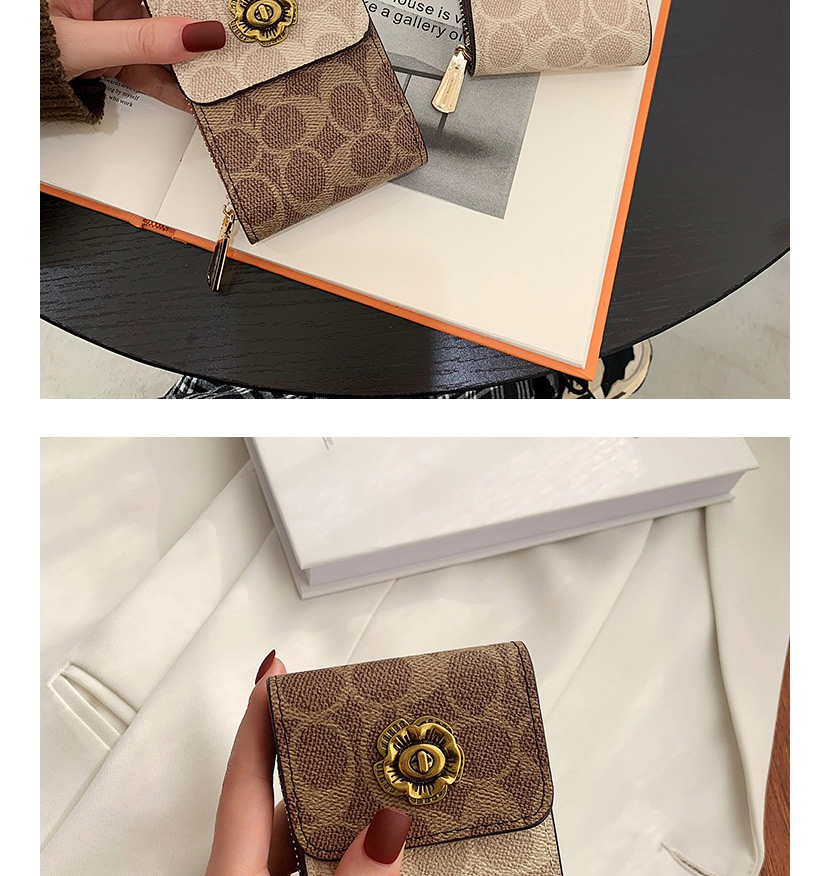 Fashion Brown Multi-card Mini Short Wallet,Wallet