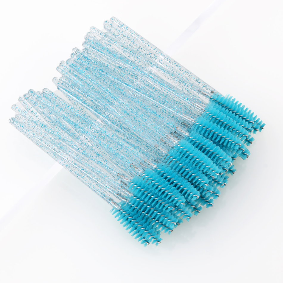 Fashion Disposable-eyelash Brush-crystal-light Green-50pcs Disposable Crystal Eyelash Brush,Beauty tools
