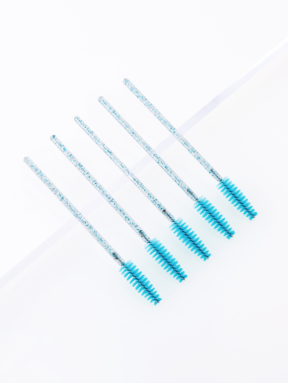 Fashion Disposable-eyelash Brush-crystal-royal Blue-50pcs Disposable Crystal Eyelash Brush,Beauty tools