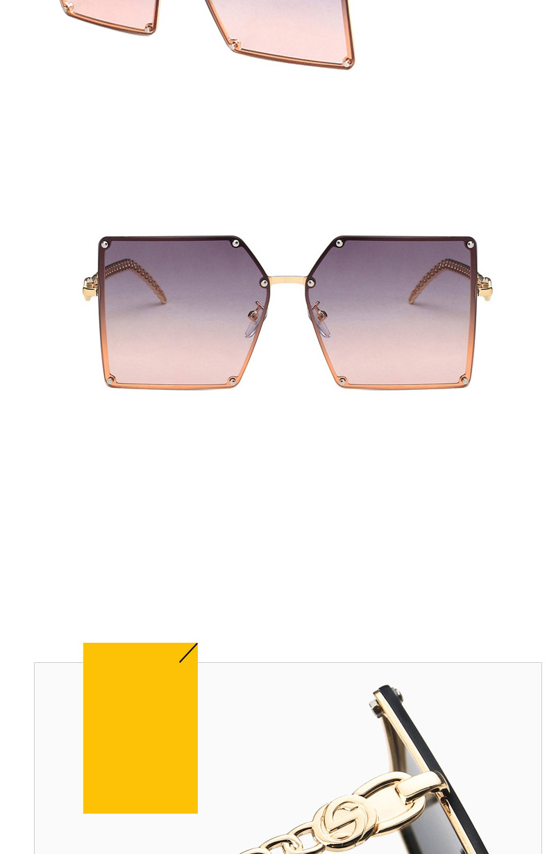 Fashion Ashes Chain Hollow Frame Sunglasses,Women Sunglasses