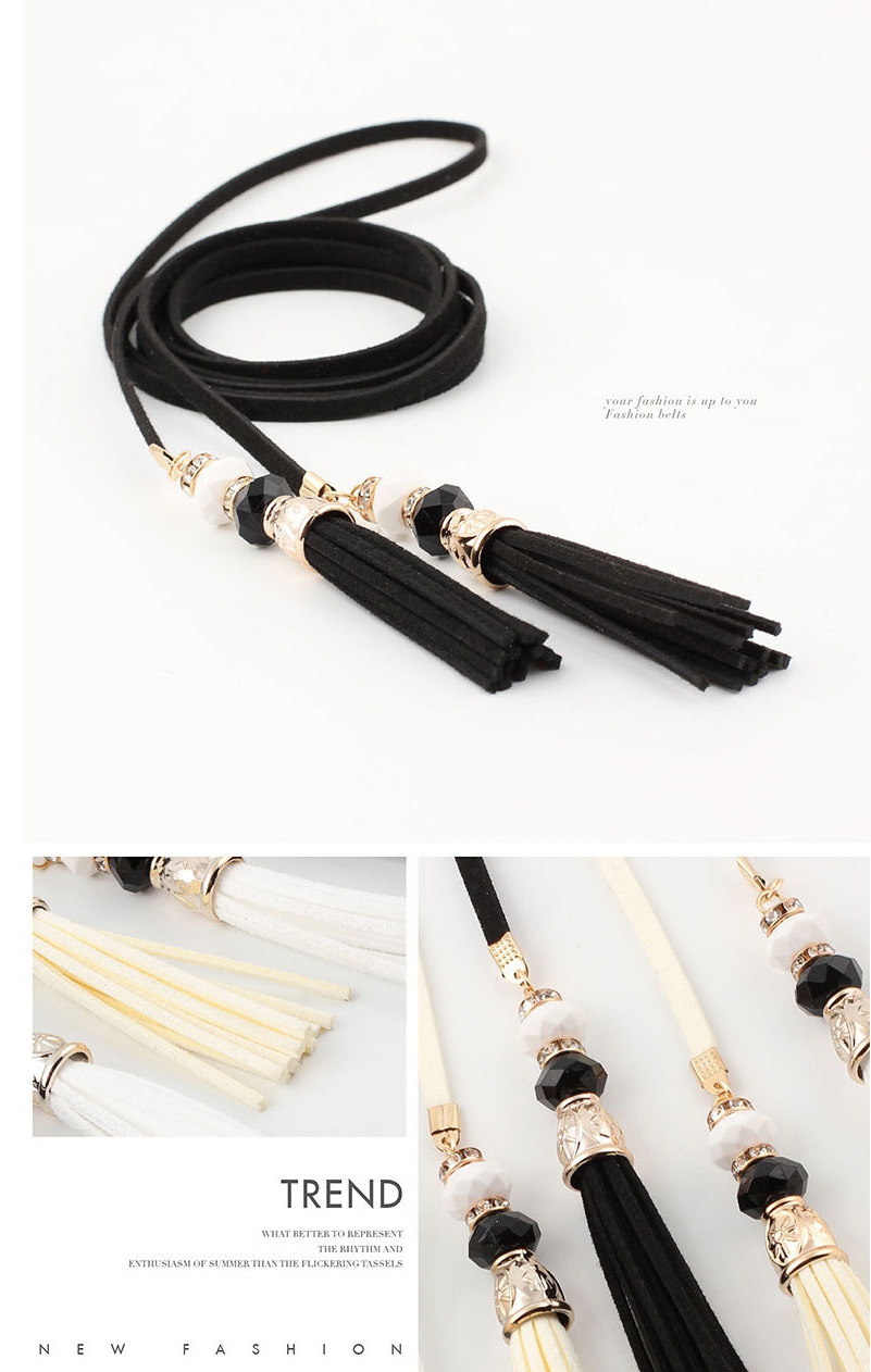 Fashion Brown Knotted Tassel Waist Rope,Thin belts