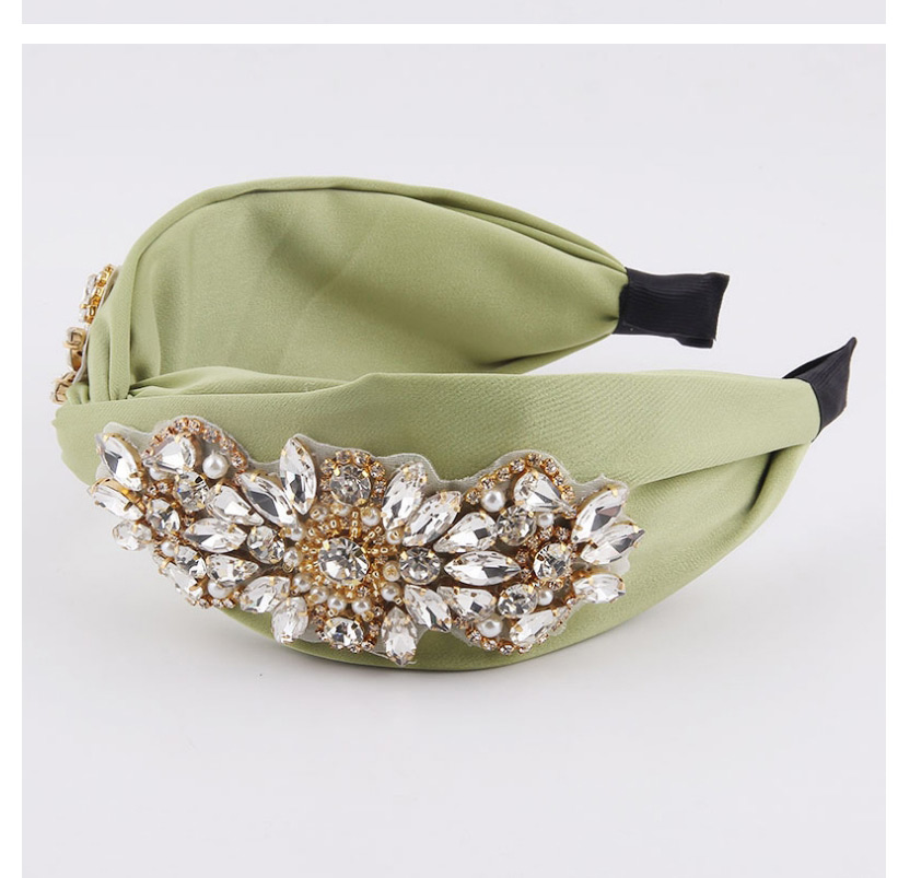 Fashion D Dark Green Fabric Diamond-studded Pearl Headband,Head Band