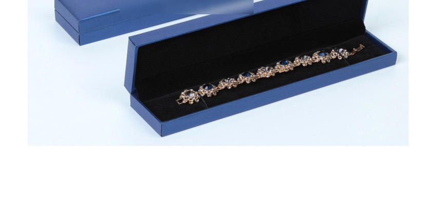 Fashion Royal Blue Bracelet Box Right Angle Filled Paper Ring Box Set,Jewelry Packaging & Displays