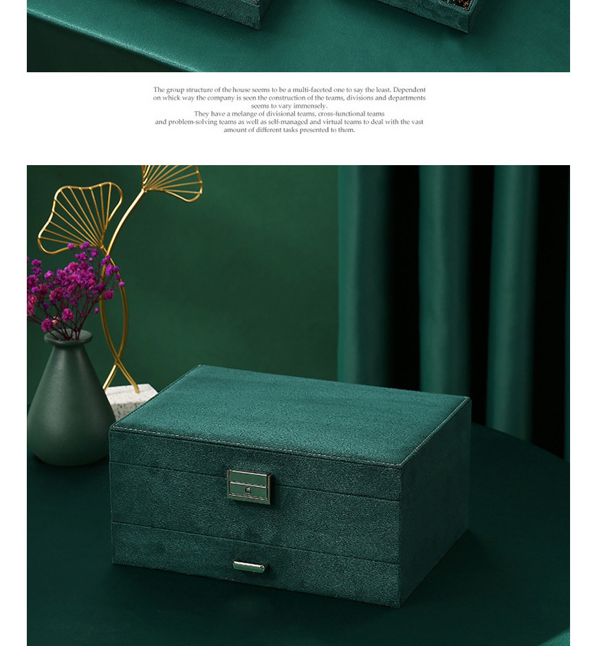Fashion Green Flannel Jewelry Box,Jewelry Packaging & Displays