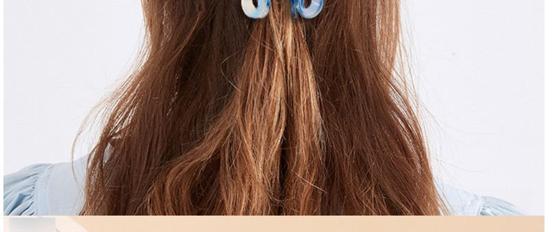 Fashion Blue Acetate Disc Hair Butterfly Small Catch,Hair Claws