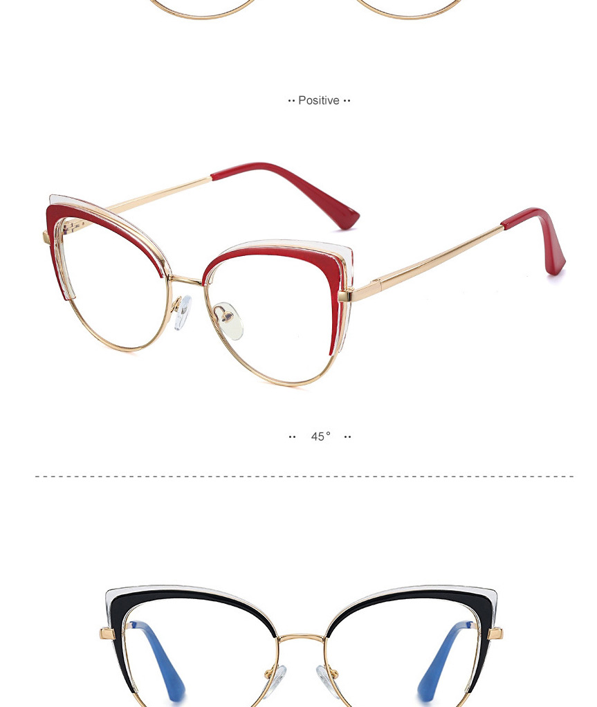 Fashion 5 Leopard Print/anti-blue Light Full Frame Anti-blue Light Tr Flat Lens,Fashion Glasses
