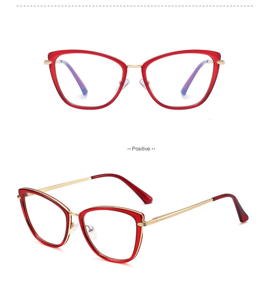 Fashion 5 Transmitting Red/anti-blue Light Metal Round Frame Anti-blue Glasses,Fashion Glasses