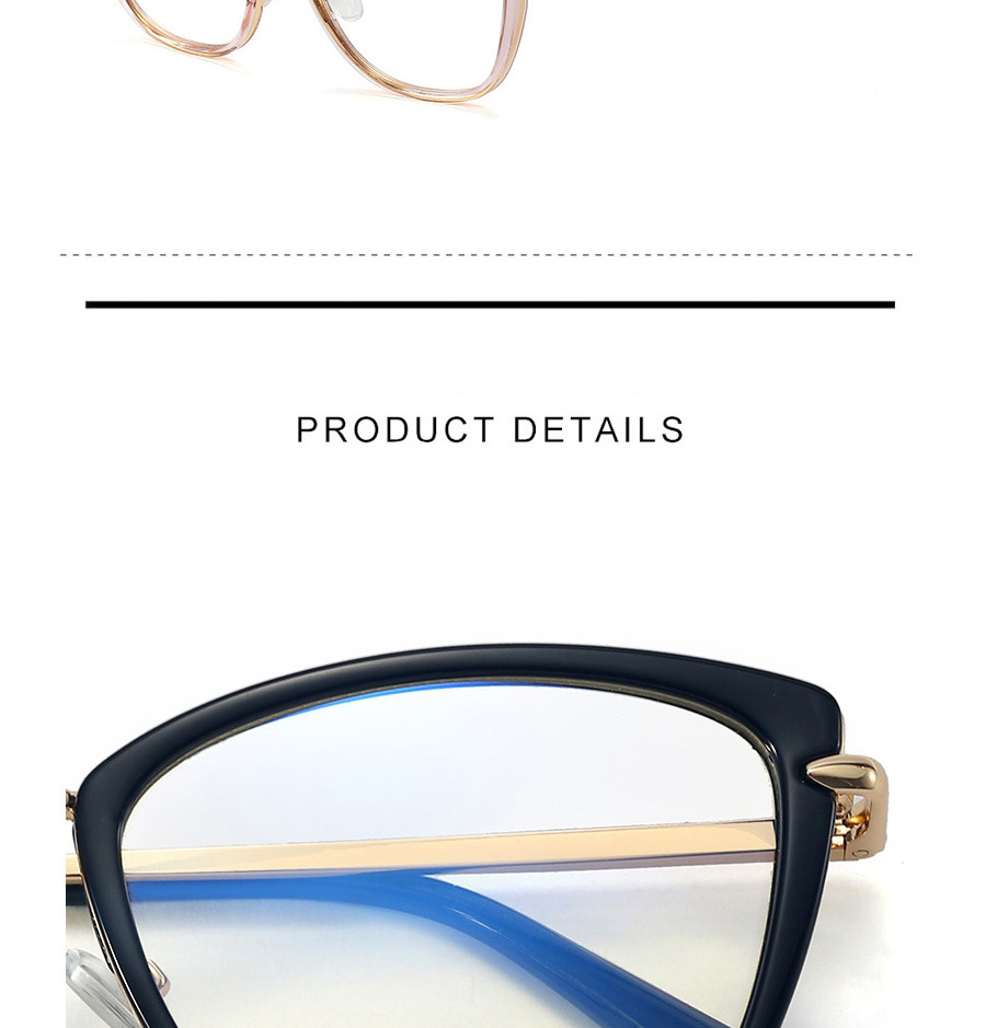 Fashion 1 Bright Black/anti-blue Light Metal Round Frame Anti-blue Glasses,Fashion Glasses