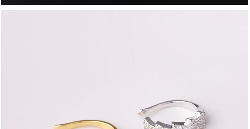 Fashion Silver Geometric Metal Ear Bone Clip Single,Clip & Cuff Earrings